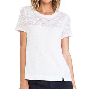 Marc by Marc Jacobs Addy Lace Mix Ruffle Tee